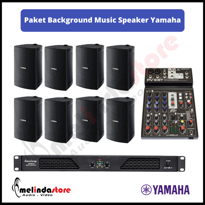 Paket Background Music Indoor Speaker Yamaha - 6 Speaker